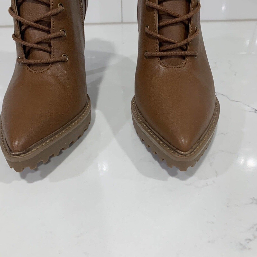 Michael Kors | Boots Kyle Lace Up Booties Leather Pointed Toe NEW - Picture 3 of 9